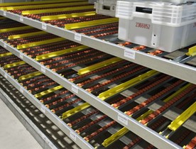 Durchlaufregale für Kartonagen und Behälter