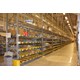 Carton flow racking system with grey box totes